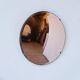 Vintage salmon witch mirror – 50/60 design – 35 cm