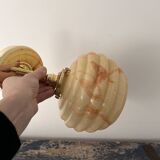 Wall light in marbled opaline