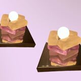 Italian Murano Glass Sconces by Albano Poli for Poliarte, 1970s , Set of 2