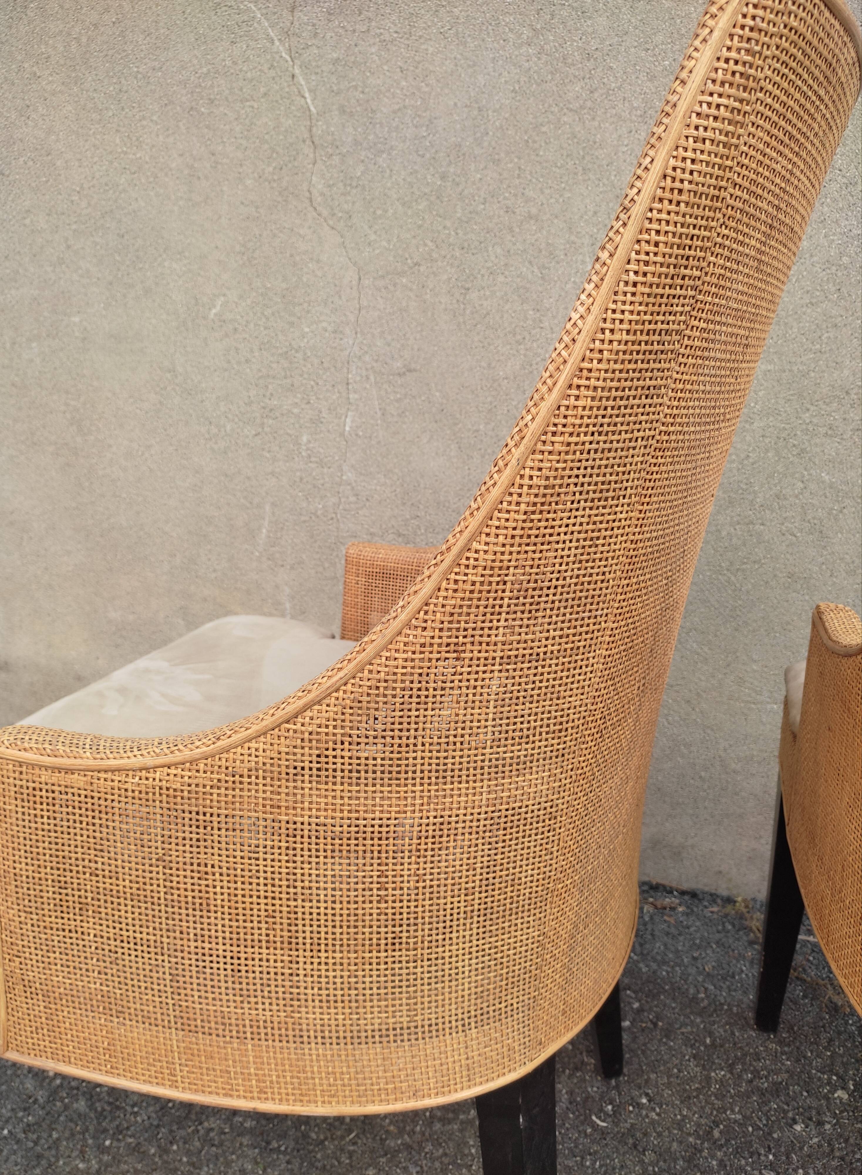 Canine rattan armchair