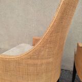 Fauteuil en rotin cannée