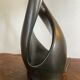 Free form lamp Black ceramic 50s lampshade rope Dlg Marcel Giraud