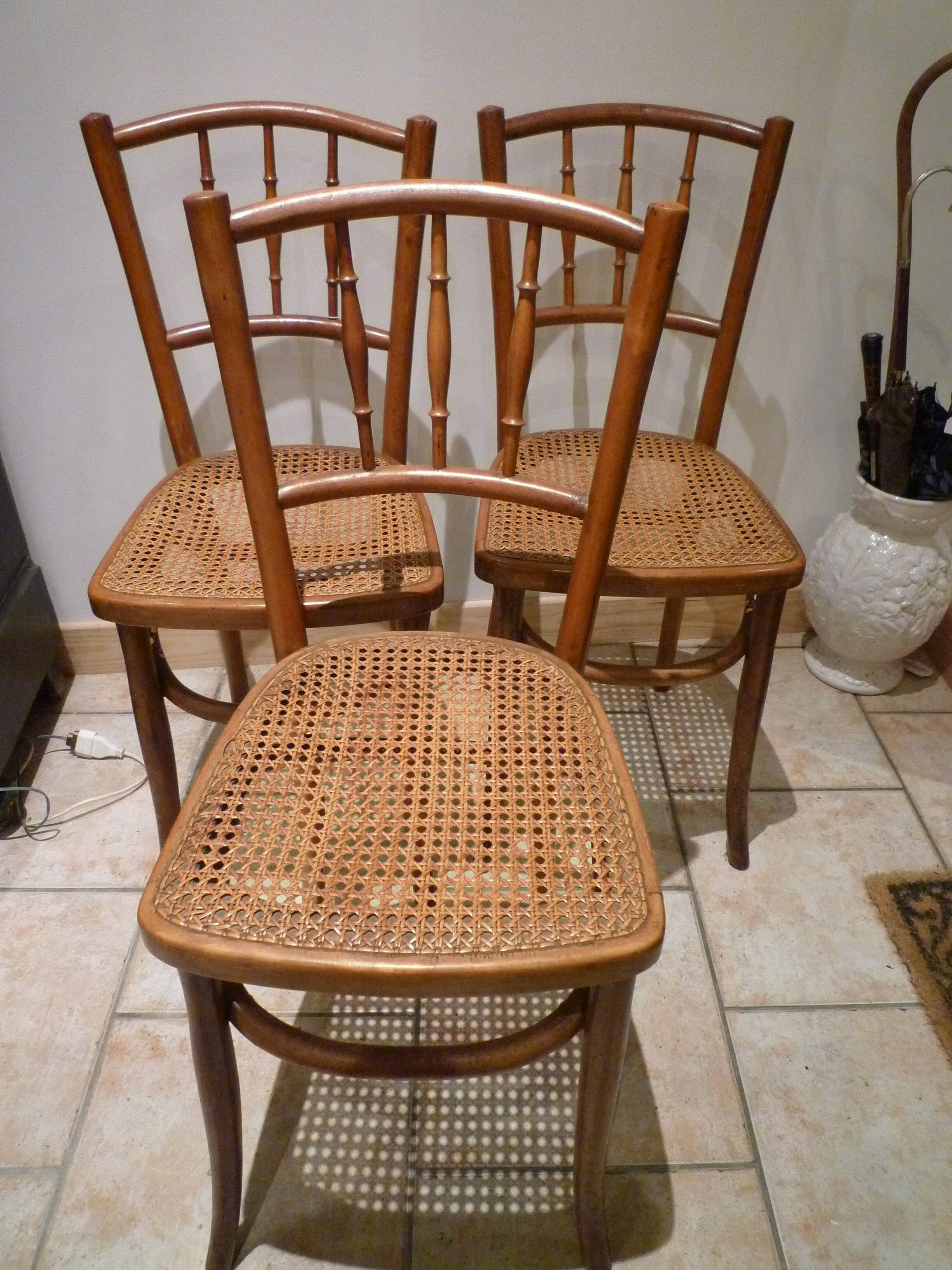Set of six bistro chairs