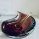 Vintage ashtray, Murano Sommerso, with pestle and label, circa 1960s