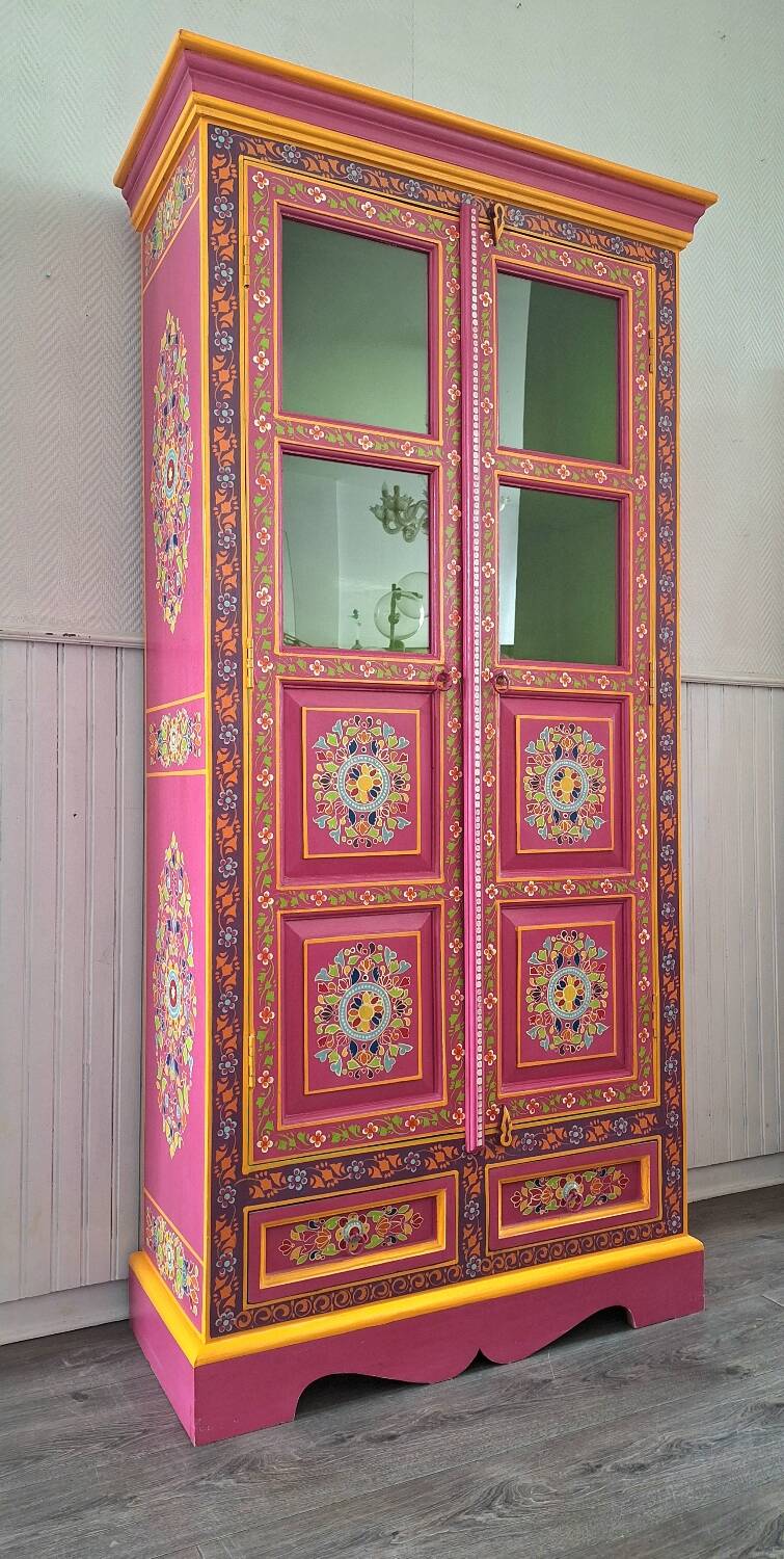 Maisons du Monde glass trailer cabinet, furniture