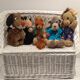 Banquette coffre enfant osier