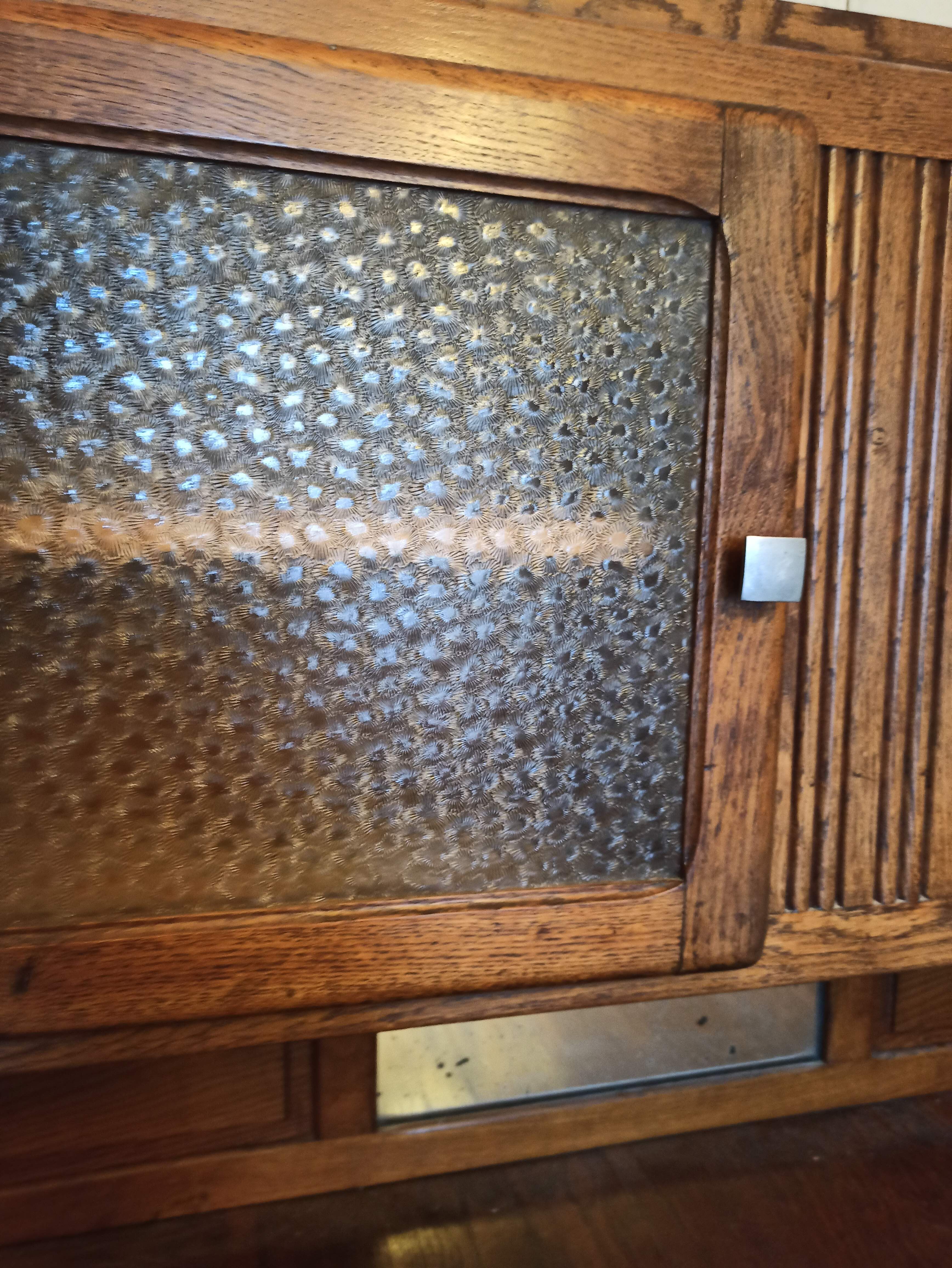 Oak sideboard kitchen glass doors