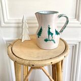 Enamelled pitcher numbered chalet or mountain décor