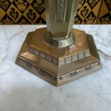 Art Deco period lamp in glass and brass