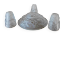 Set for Art Deco chandelier (1 cup, 3 globes)