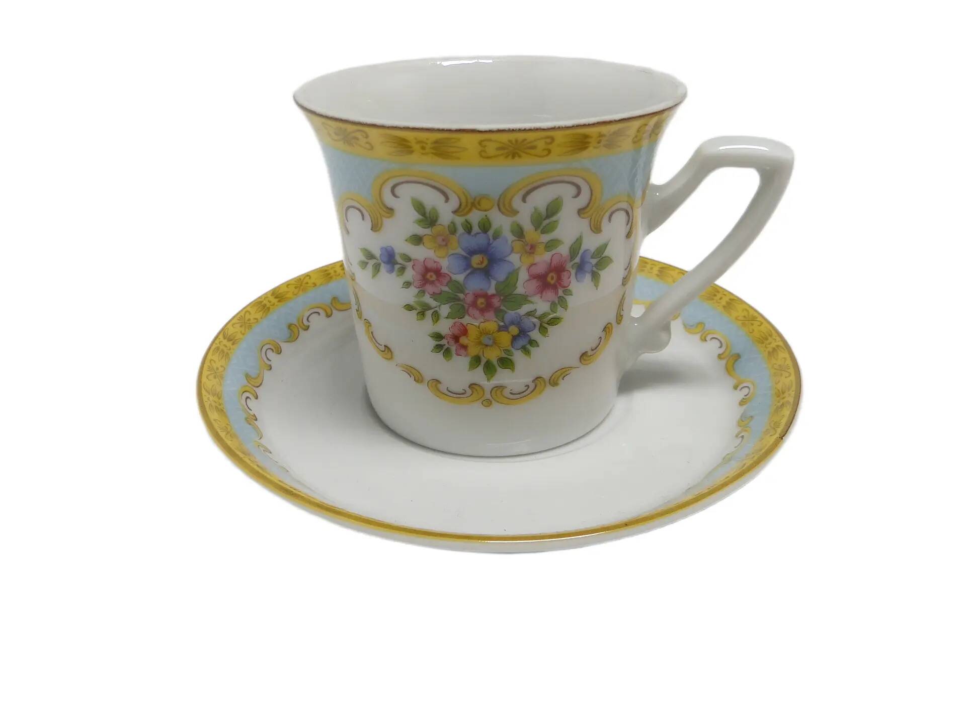 Cup with saucer, art nouveau, porcelain, Germany, 1950s