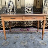 Desk full of Louis XVI style black leather