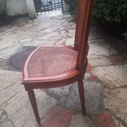 Chaise Cannes en bois sculpté style Louis XVI