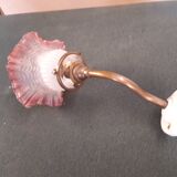 Tulip-shaped opaline wall light