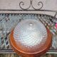 Round molded glass ceiling light