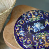 Gien blue earthenware candy box