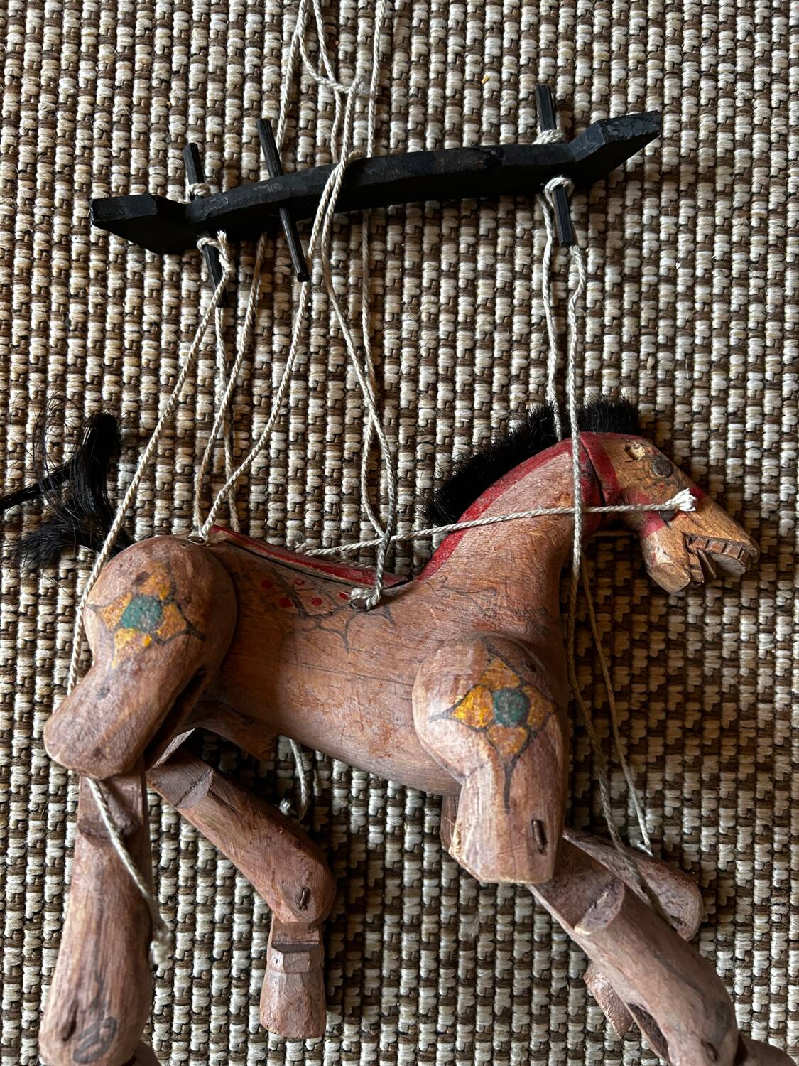 Wooden puppet horse