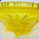 Tripod cut in cut yellow crystal and acid clear art deco Baccarat