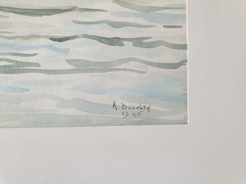 André Duculty (1912-1990) Watercolor on paper "Cap Ferret (Gironde)" Signed lower right and dated