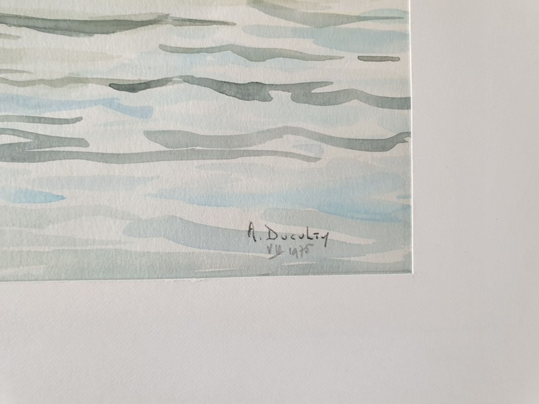 André Duculty (1912-1990) Watercolor on paper "Cap Ferret (Gironde)" Signed lower right and dated
