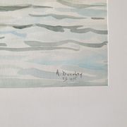 André Duculty (1912-1990) Watercolor on paper "Cap Ferret (Gironde)" Signed lower right and dated