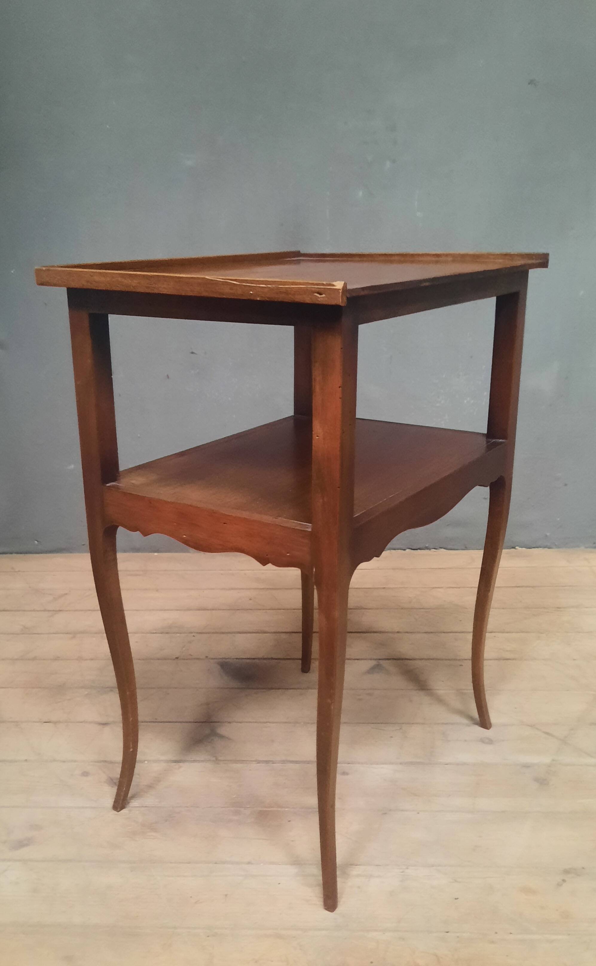 Louis XV style solid wood bedside table