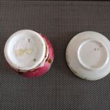 Cup and saucer in glazed ceramic end 19th