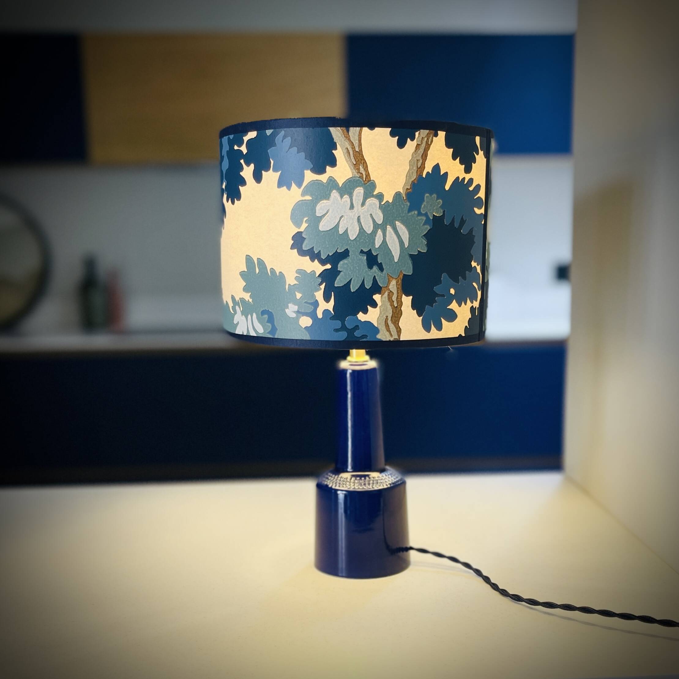 Danish ceramic lamp base from the 70s