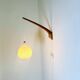 Model 705 Wall Lamp In Teak And Opaline Glass By Uno & Östen Kristiansson For Luxus, Sweden 1960S