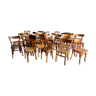 Set of 30 bistro chairs BOIS COURBÉ Vintage 60s mismatched