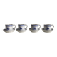 4 coffee cups and saucers