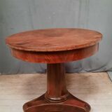 Restoration pedestal table with central barrel
