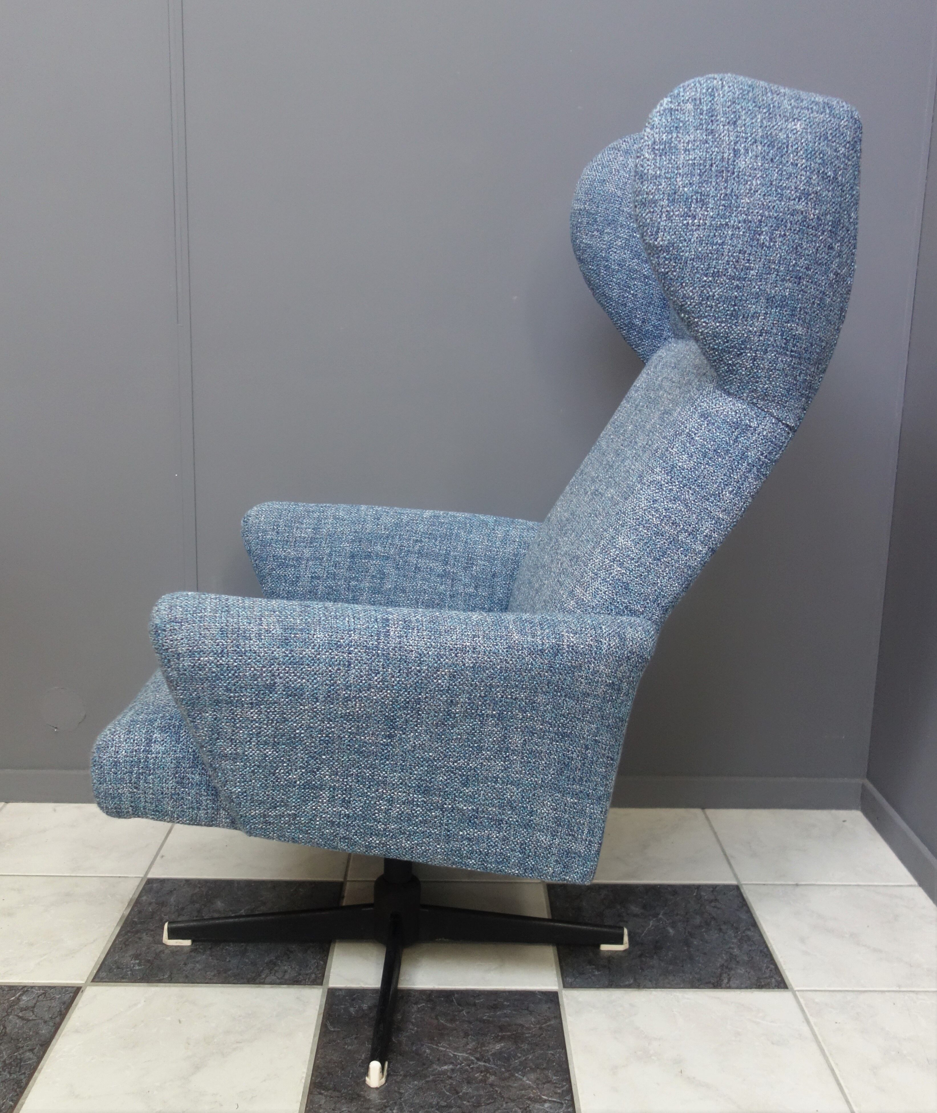 Blue Highback swivel chair 1960s