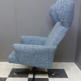 Blue Highback swivel chair 1960s