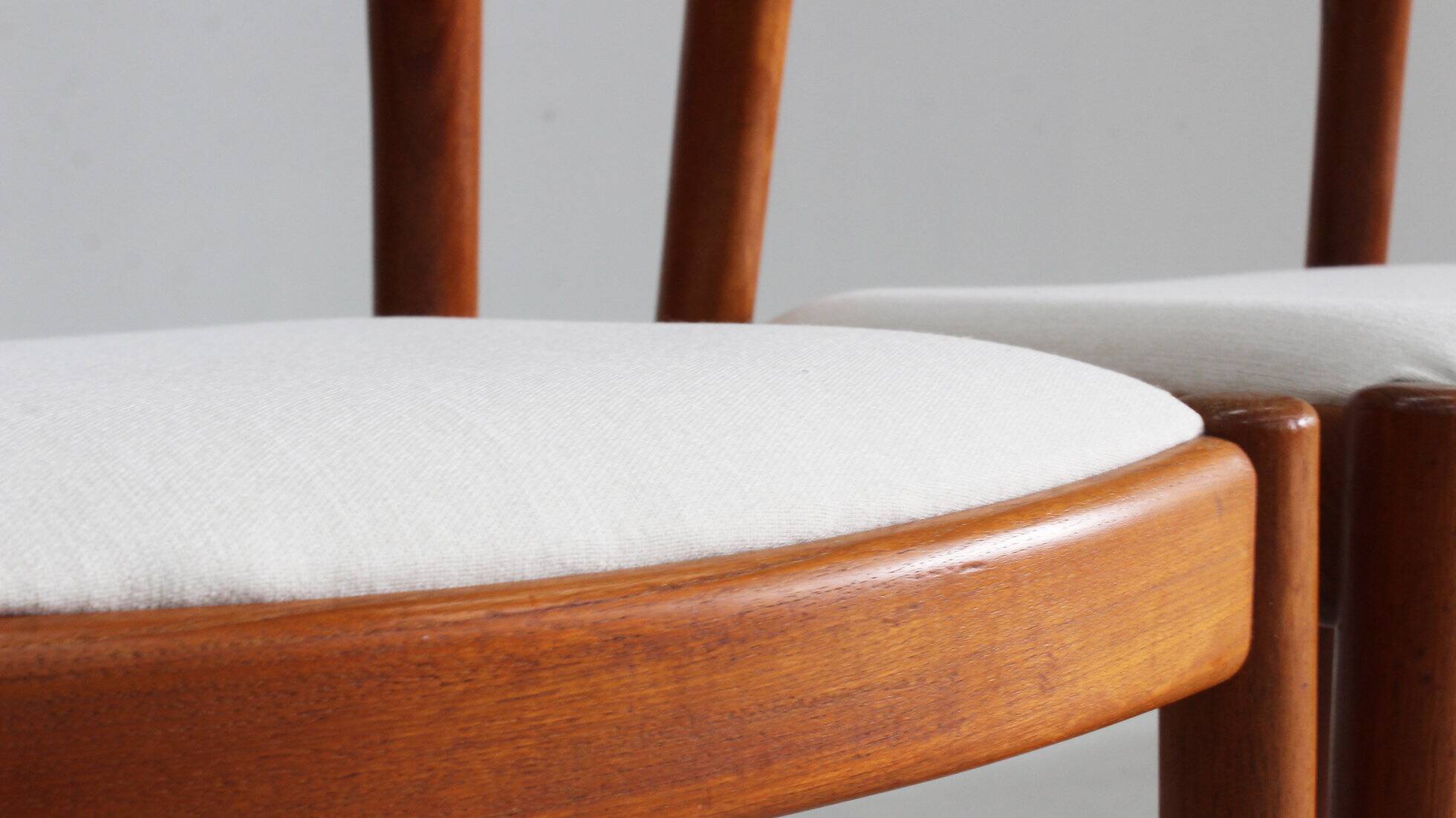 Set of 8 vintage Danish dining chairs by Niels Koefoed 1960s teak