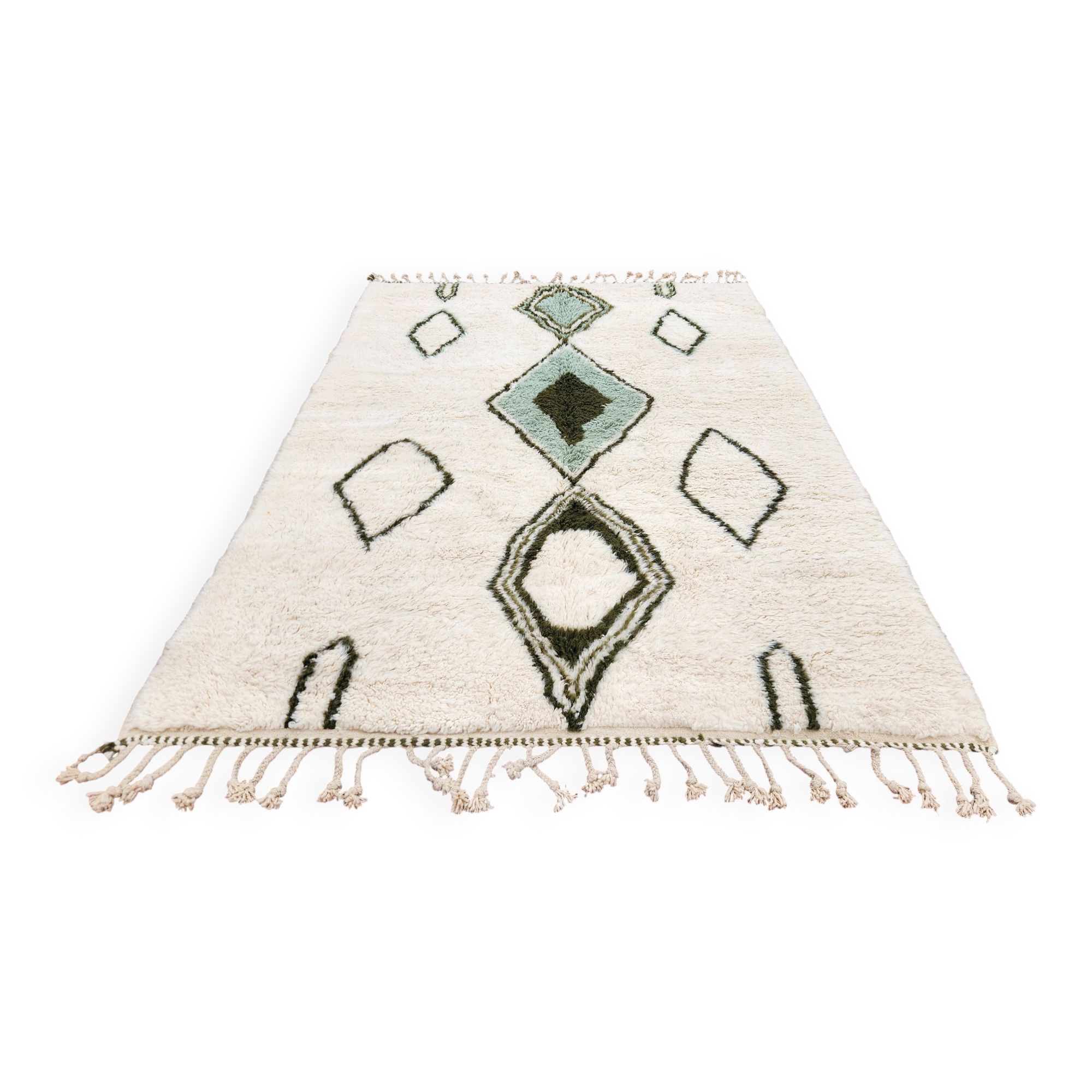 Authentic Beni Ouarain Rug 300x202 cm – Unbleached Wool