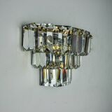 Kinkeldey wall light, cut crystals, 3 levels, Germany, 1970