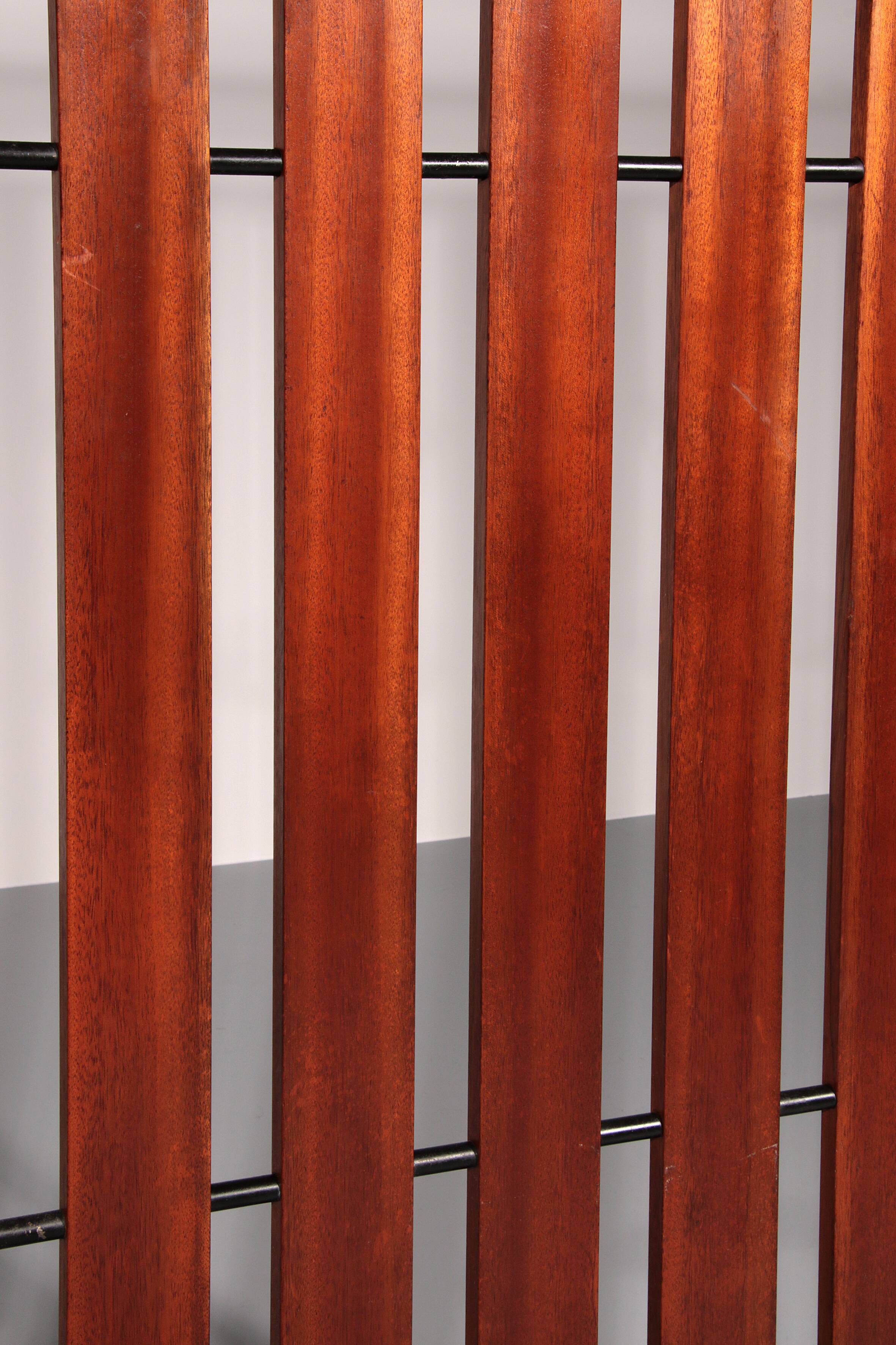 Italian Vintage Elegance – Brass and Teak Wall Clothes Hanger from the 1950