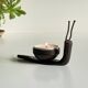 Brutalist escargot vintage candle holder