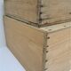 Two boxes clear solid wood patinated early 20th century