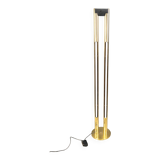 Vintage brass tube light floor lamp, 1980s