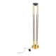 Vintage brass tube light floor lamp, 1980s