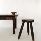 Tabouret de ferme ancien tripode