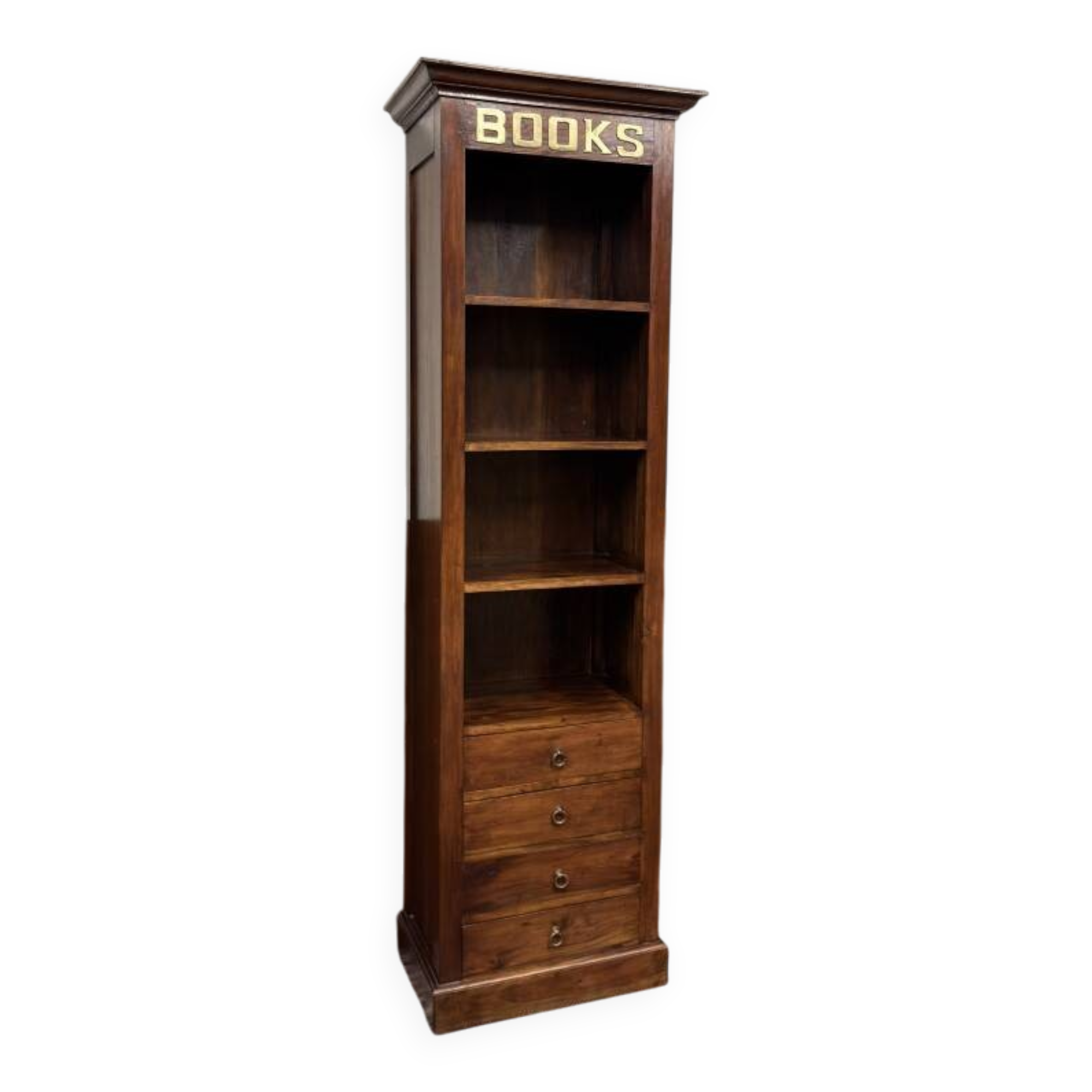 Classic English Teak Books Bookcase