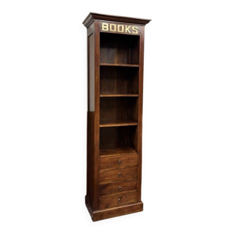Classic English Teak Books Bookcase