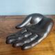 Empty vintage ceramic hand pocket