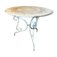 White wrought iron garden table 1960