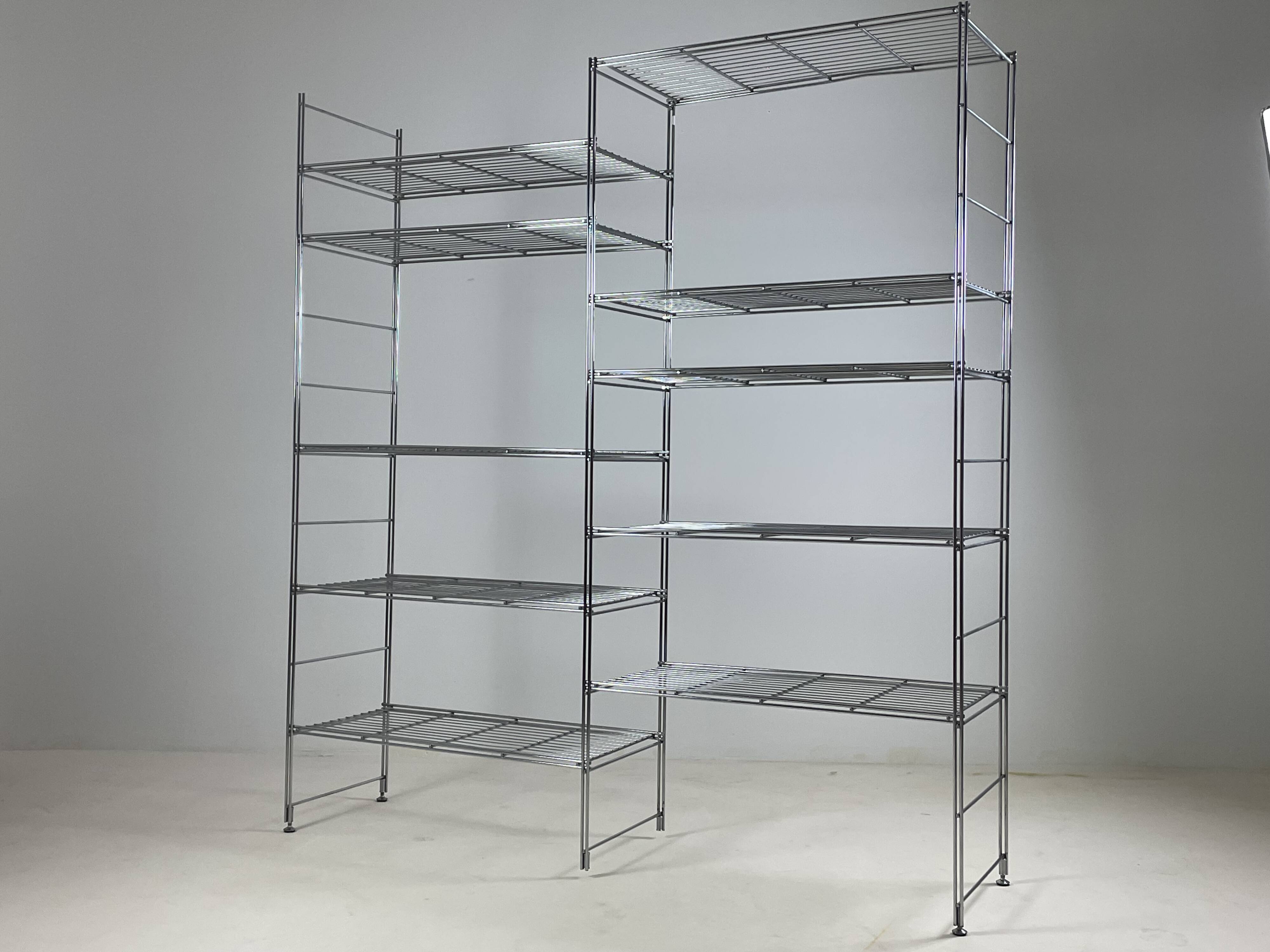 Modular metal shelving unit by Niels Gammelgaard, 1980s