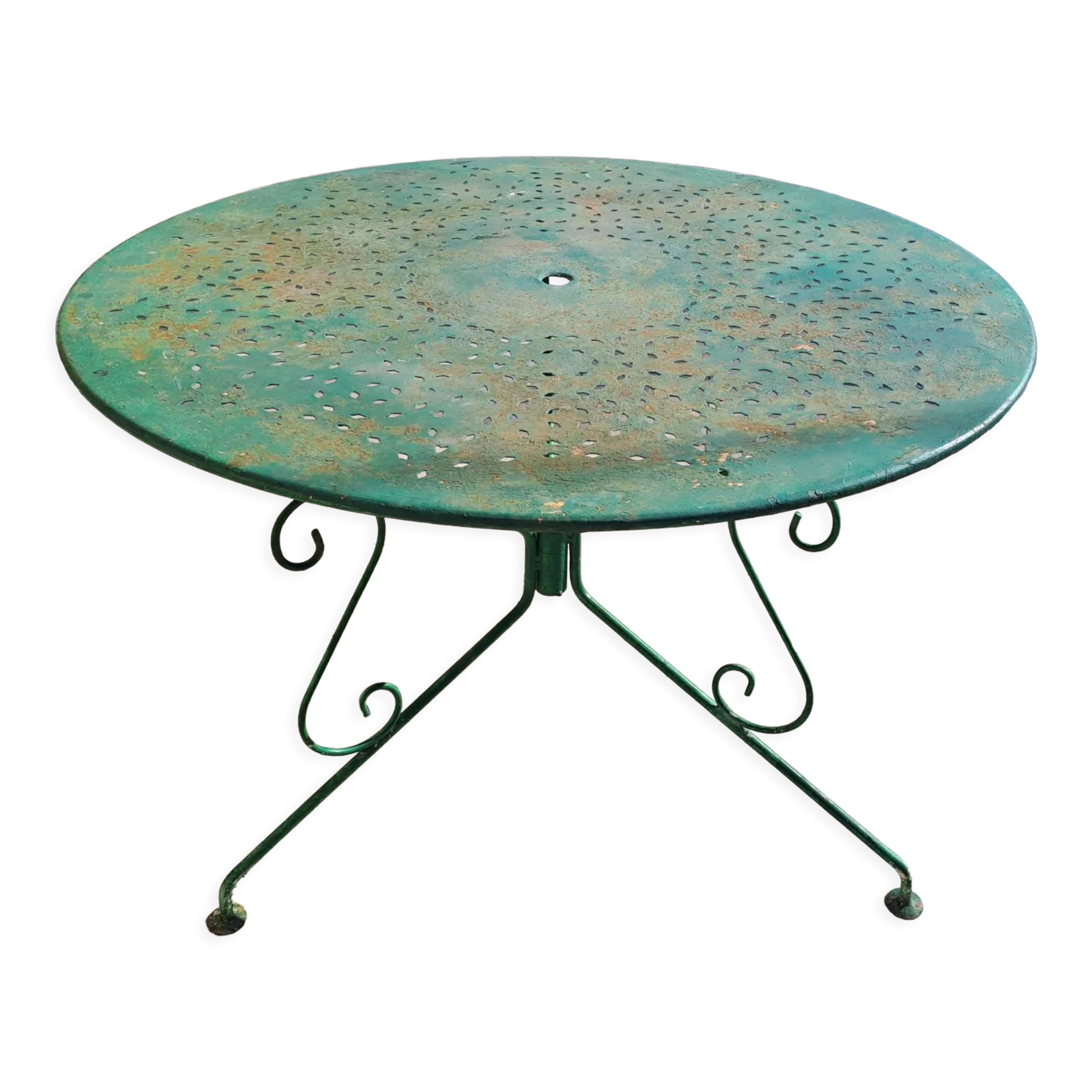 Wrought iron garden table