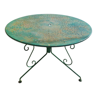 Table de jardin en fer forgé